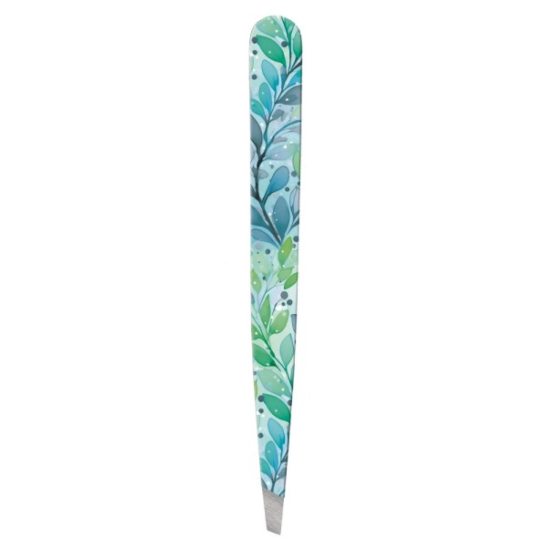 HAUSMANN Pinzette schräg Floral türkis/blau