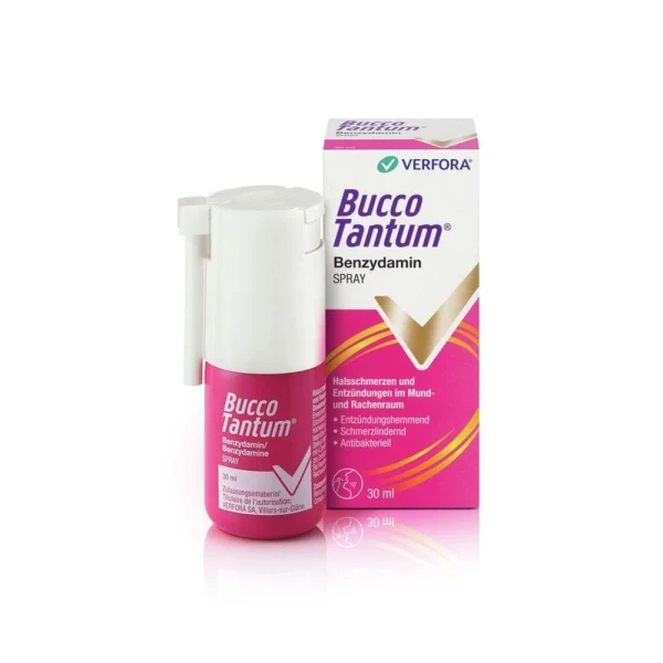 Hier sehen Sie den Artikel BUCCO TANTUM Spray Fl 30 ml aus der Kategorie Arzneimittel der Liste D. Dieser Artikel ist erhältlich bei pedro-shop.ch