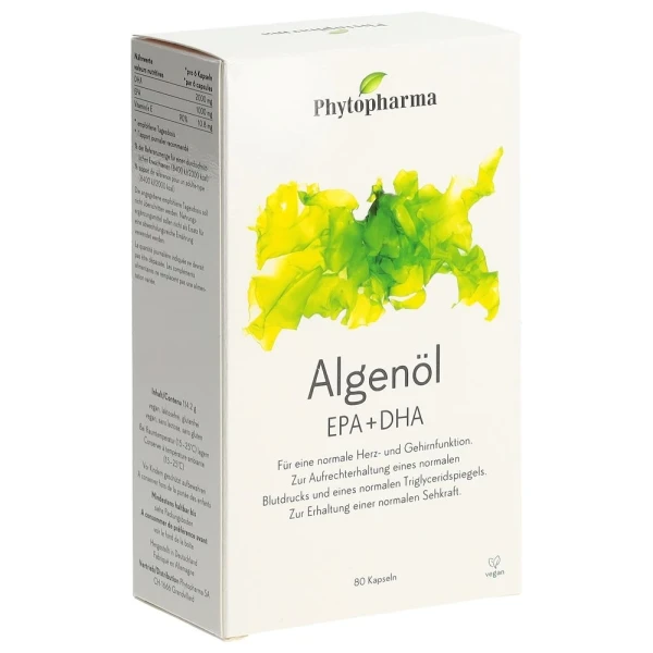 PHYTOPHARMA Algenöl EPA + DHA Kaps 80 Stk