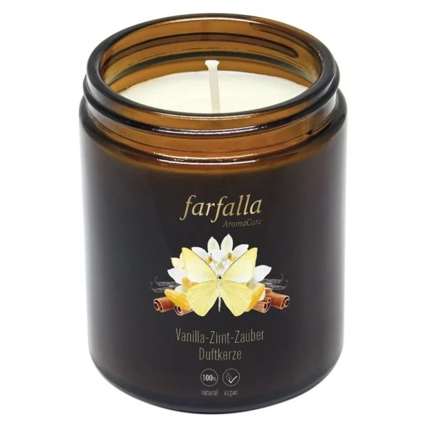 FARFALLA Aroma-Duftkerze Vanilla-Zimt-Zauber