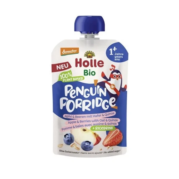 HOLLE Penguin Porridge Apfel Beer Hafer Quin 110 g