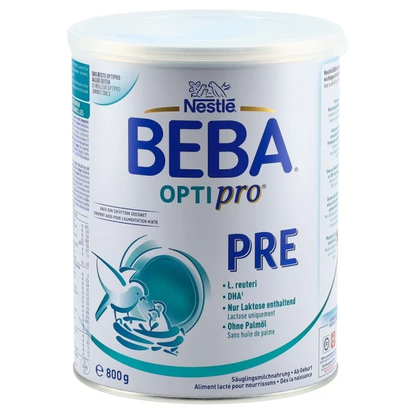 Hier sehen Sie den Artikel BEBA Optipro PRE ab Geburt Ds 800 g aus der Kategorie Milch und Schoppenzusätze. Dieser Artikel ist erhältlich bei pedro-shop.ch