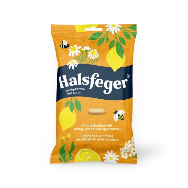 HALSFEGER Kräuterbonbon Honig-Zitrone 90 g