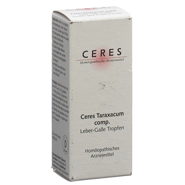 Hier sehen Sie den Artikel CERES Taraxacum comp Leber-Galle-Tropfen 20 ml aus der Kategorie Arzneimittel der Liste D. Dieser Artikel ist erhältlich bei pedro-shop.ch