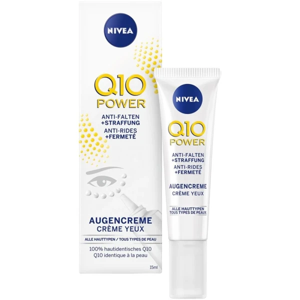 Hier sehen Sie den Artikel NIVEA Q10 Power Anti-Falten Feuchtig Augencr 15 ml aus der Kategorie Augenpflege. Dieser Artikel ist erhältlich bei pedro-shop.ch