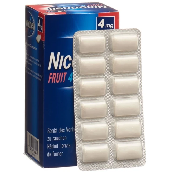 NICOTINELL GUM 4 MG FRUIT 96 STK