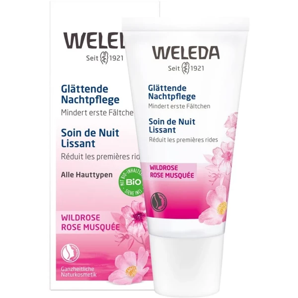 Hier sehen Sie den Artikel WELEDA Wildrose Nachtpflege glättend 30 ml aus der Kategorie Gesichts-Balsam/Creme/Gel/Öl. Dieser Artikel ist erhältlich bei pedro-shop.ch