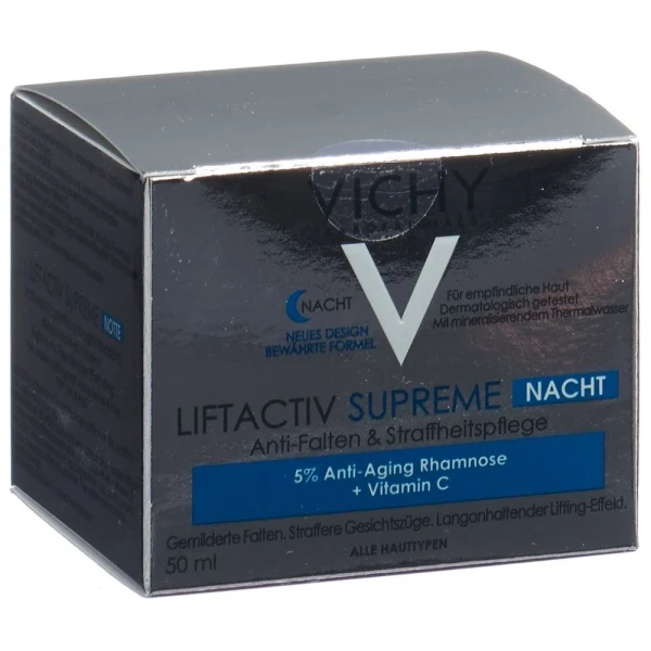 Hier sehen Sie den Artikel VICHY Liftactiv Supreme Nachtcreme Topf 50 ml aus der Kategorie Gesichts-Balsam/Creme/Gel/Öl. Dieser Artikel ist erhältlich bei pedro-shop.ch