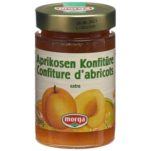 Hier sehen Sie den Artikel MORGA Konfitüre Aprikosen 350 g aus der Kategorie Konfitüren/Pürees und Aufstriche. Dieser Artikel ist erhältlich bei pedro-shop.ch