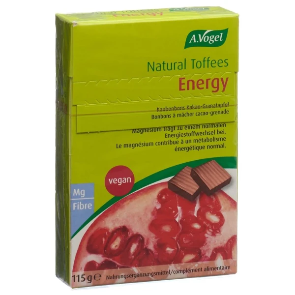 Hier sehen Sie den Artikel VOGEL Natural Toffees Energy Granatapfel 115 g aus der Kategorie Nahrungsergänzungsmittel. Dieser Artikel ist erhältlich bei pedro-shop.ch
