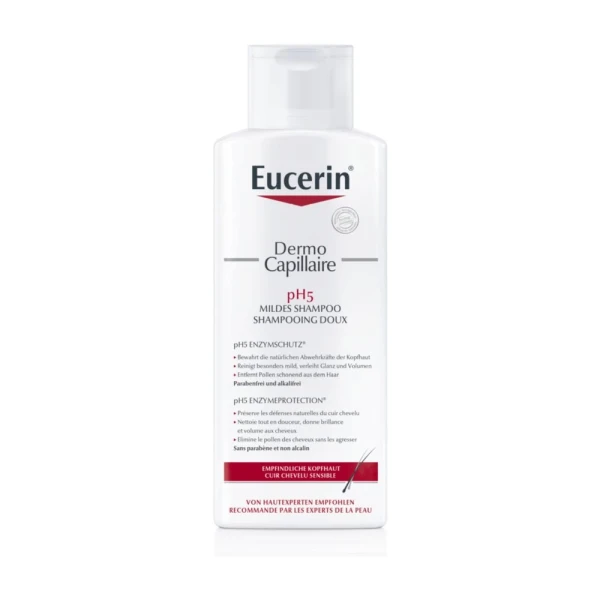 Hier sehen Sie den Artikel EUCERIN DermoCapillaire ph5 mildes Shampoo 250 ml aus der Kategorie Haar-Shampoo. Dieser Artikel ist erhältlich bei pedro-shop.ch