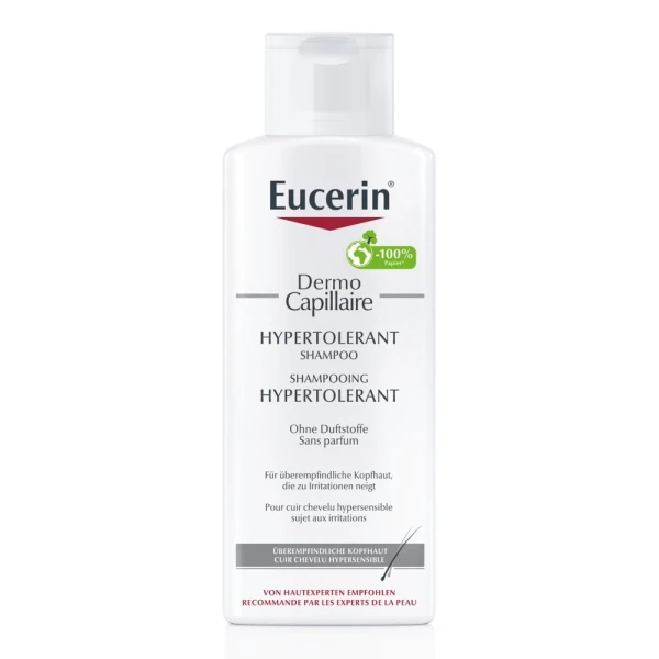 Hier sehen Sie den Artikel EUCERIN DermoCapillaire hypertoler Shampoo 250 ml aus der Kategorie Haar-Shampoo. Dieser Artikel ist erhältlich bei pedro-shop.ch