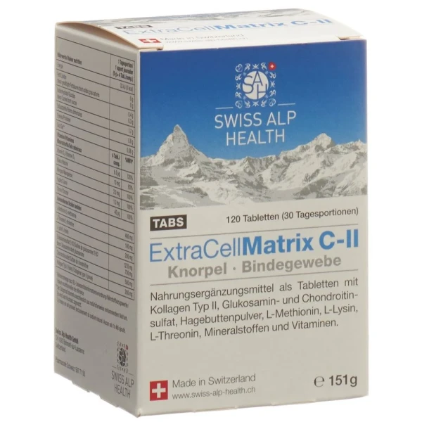 Hier sehen Sie den Artikel EXTRA CELL Matrix C-II TABS für Gelenke 120 Stk aus der Kategorie Nahrungsergänzungsmittel. Dieser Artikel ist erhältlich bei pedro-shop.ch