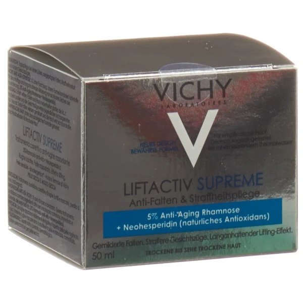 Hier sehen Sie den Artikel VICHY Liftactiv Supreme trockene Haut 50 ml aus der Kategorie Gesichts-Balsam/Creme/Gel/Öl. Dieser Artikel ist erhältlich bei pedro-shop.ch