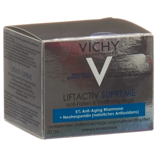 Hier sehen Sie den Artikel VICHY Liftactiv Supreme normale Haut 50 ml aus der Kategorie Gesichts-Balsam/Creme/Gel/Öl. Dieser Artikel ist erhältlich bei pedro-shop.ch