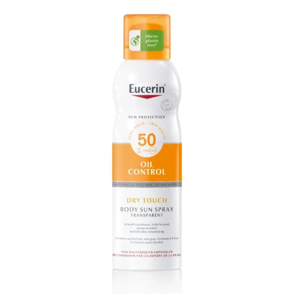 Hier sehen Sie den Artikel EUCERIN SUN Body Spray Dry Touch LSF50 200 ml aus der Kategorie Sonnenschutz. Dieser Artikel ist erhältlich bei pedro-shop.ch