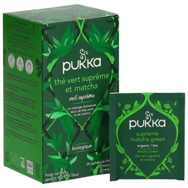 PUKKA Thé Vert Matcha Suprême Thé bio Btl 20 Stk