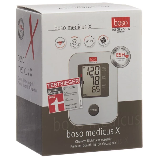 Hier sehen Sie den Artikel BOSO Medicus X Blutdruckmessgerät aus der Kategorie Blutdruckmessgeräte Oberarm. Dieser Artikel ist erhältlich bei pedro-shop.ch