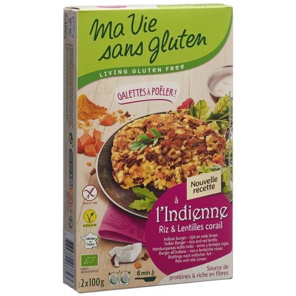 MA VIE S GLUT Bratlinge Reis-Rote Linsen 2 x 100 g