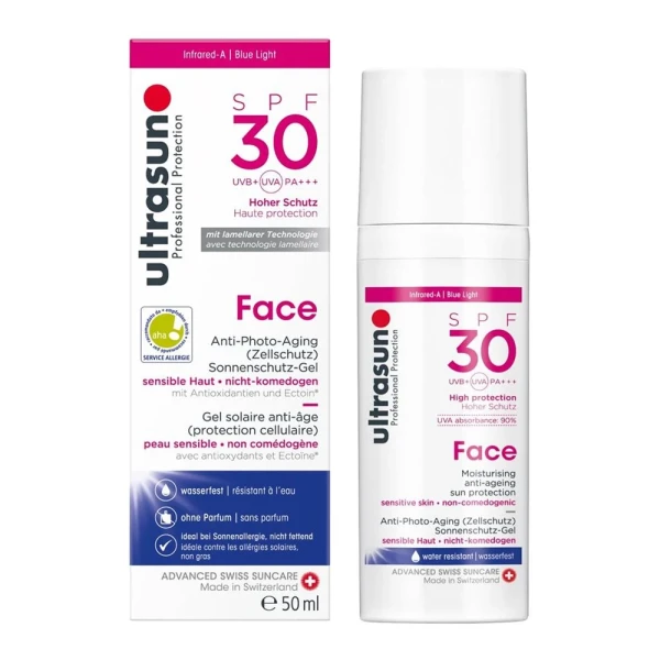 Hier sehen Sie den Artikel ULTRASUN Face SPF 30 50 ml aus der Kategorie Sonnenschutz. Dieser Artikel ist erhältlich bei pedro-shop.ch