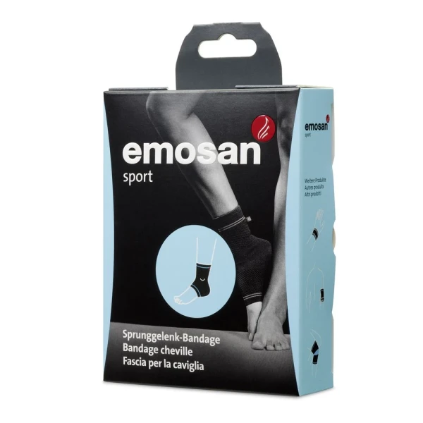 Hier sehen Sie den Artikel EMOSAN sport Sprunggelenk-Bandage S aus der Kategorie Knöchelbandagen. Dieser Artikel ist erhältlich bei pedro-shop.ch