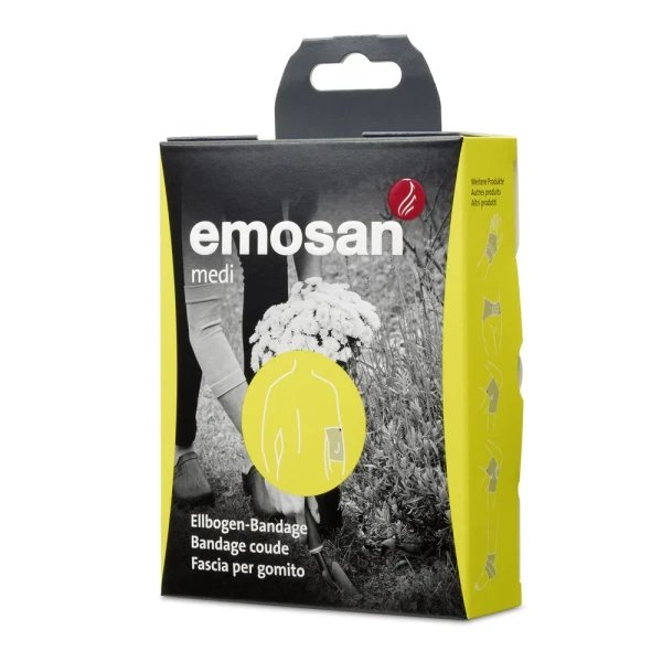 Hier sehen Sie den Artikel EMOSAN medi Ellbogen-Bandage S aus der Kategorie Ellbogenbandagen. Dieser Artikel ist erhältlich bei pedro-shop.ch