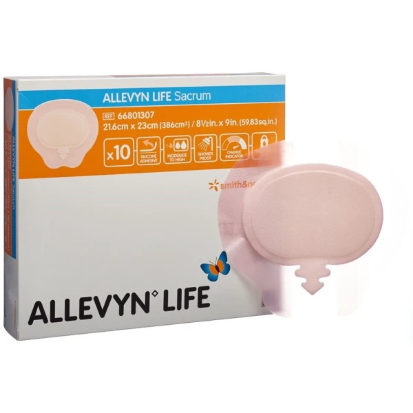 ALLEVYN LIFE SACRUM Sil-Schaumv 21.6x23cm 10 Stk