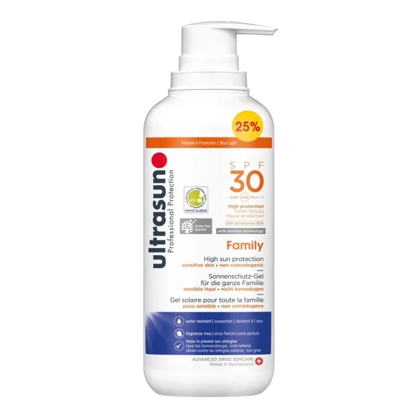 Hier sehen Sie den Artikel ULTRASUN Family SPF30 -25 Disp 400 ml aus der Kategorie Sonnenschutz. Dieser Artikel ist erhältlich bei pedro-shop.ch