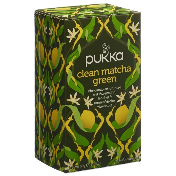 PUKKA Clean Matcha Green Tee Bio Btl 20 Stk