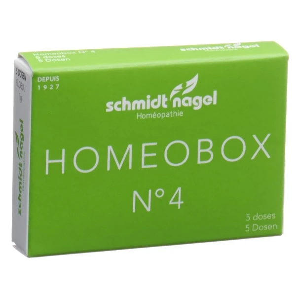 Hier sehen Sie den Artikel SN HomeoBox 4 Glob 5 x 1 g aus der Kategorie Homöopathische Arzneimittel. Dieser Artikel ist erhältlich bei pedro-shop.ch