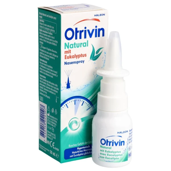 Hier sehen Sie den Artikel OTRIVIN Natural Plus mit Eukalyptus Spray 20 ml aus der Kategorie Andere Spezialitäten. Dieser Artikel ist erhältlich bei pedro-shop.ch