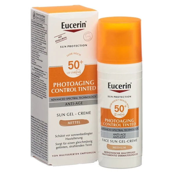 Hier sehen Sie den Artikel EUCERIN SUN Face Photoag Cont get Med LSF50+ 50 ml aus der Kategorie Sonnenschutz. Dieser Artikel ist erhältlich bei pedro-shop.ch