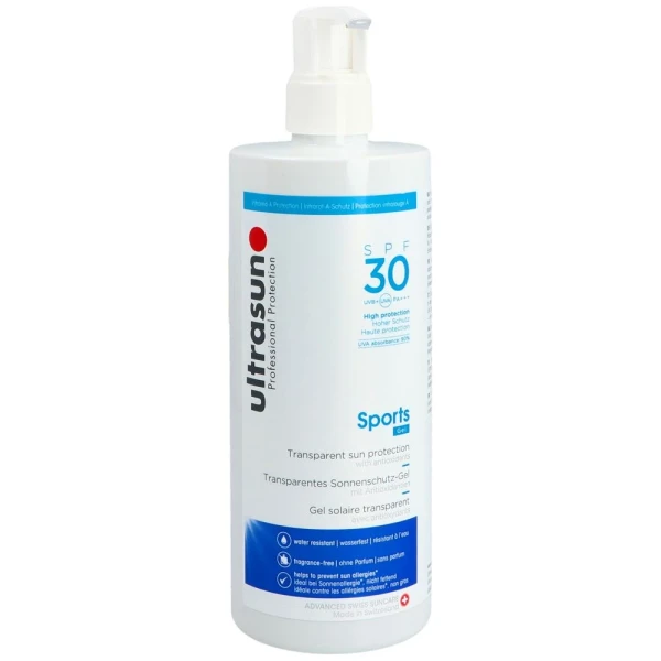 Hier sehen Sie den Artikel ULTRASUN Sports Gel SPF 30 -25 Disp 400 ml aus der Kategorie Sonnenschutz. Dieser Artikel ist erhältlich bei pedro-shop.ch