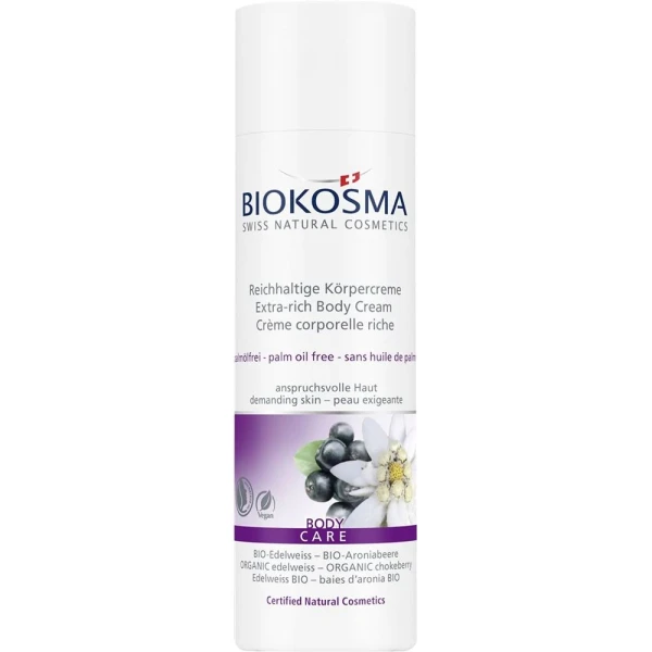 Hier sehen Sie den Artikel BIOKOSMA Körpercreme BIO-Edelweiss Aronia 200 ml aus der Kategorie Körpermilch/Creme/Lotion/Öl/Gel. Dieser Artikel ist erhältlich bei pedro-shop.ch