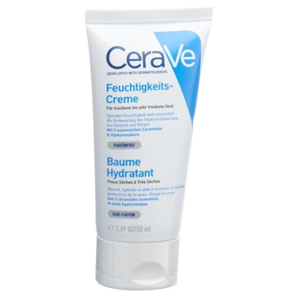 Hier sehen Sie den Artikel CERAVE Feuchtigkeitscreme Tb 50 ml aus der Kategorie Gesichts-Balsam/Creme/Gel/Öl. Dieser Artikel ist erhältlich bei pedro-shop.ch