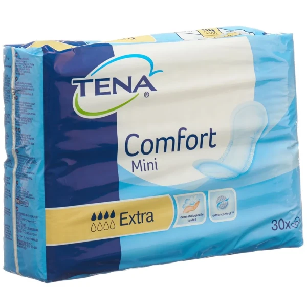 Hier sehen Sie den Artikel TENA Comfort Mini Extra 30 Stk aus der Kategorie Inkontinenz Einlagen. Dieser Artikel ist erhältlich bei pedro-shop.ch