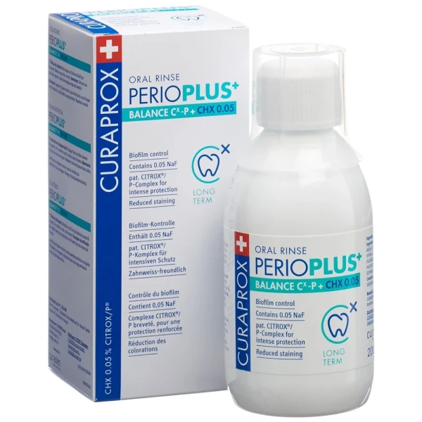 Hier sehen Sie den Artikel CURAPROX Perio Plus Balance CHX 0.05  200 ml aus der Kategorie Zahnspülungen/Mundwasser. Dieser Artikel ist erhältlich bei pedro-shop.ch