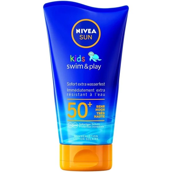 Hier sehen Sie den Artikel NIVEA Sun Kids Swim&Play Sonnenlot LSF50+ 150 ml aus der Kategorie Sonnenschutz. Dieser Artikel ist erhältlich bei pedro-shop.ch