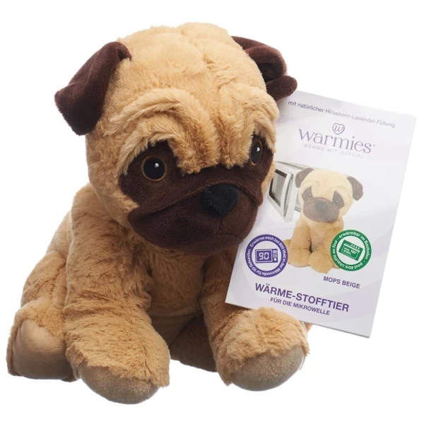 Hier sehen Sie den Artikel WARMIES Wärme-Stofftier Mops beige aus der Kategorie Kälte- und Wärmetherapie. Dieser Artikel ist erhältlich bei pedro-shop.ch