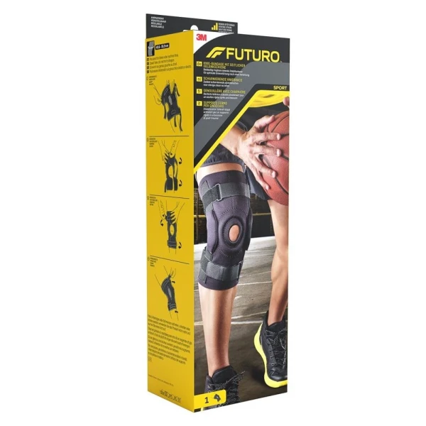 Hier sehen Sie den Artikel 3M FUTURO Knie-Bandage seitl Gelenkschiene anpassb aus der Kategorie Kniebandagen. Dieser Artikel ist erhältlich bei pedro-shop.ch