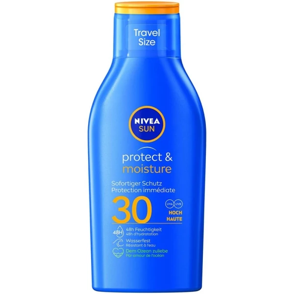 Hier sehen Sie den Artikel NIVEA Sun P&M Sonnenmilch Travel Size LSF30 100 ml aus der Kategorie Sonnenschutz. Dieser Artikel ist erhältlich bei pedro-shop.ch