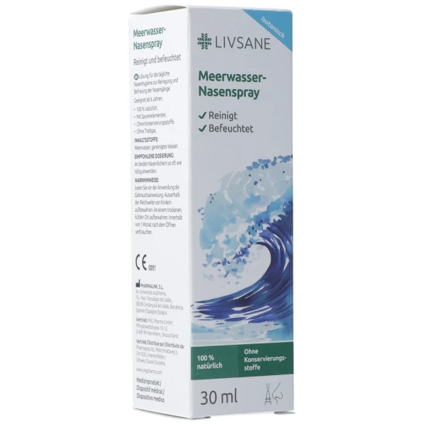 LIVSANE Nasenspray isotonisches Meerwasser 30 ml