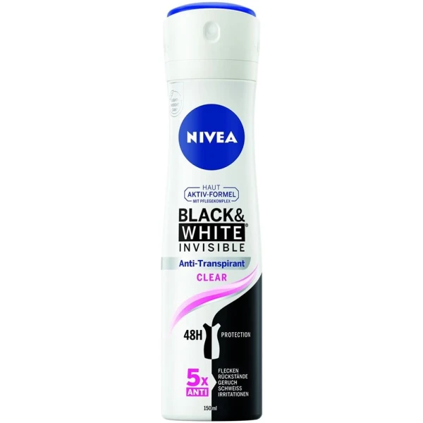 NIVEA Fem Deo Inv Bla&Whi Aeros Cle (n) Spr 150 ml