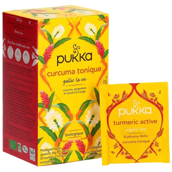 PUKKA Curcuma Tonique Tee Bio FR Btl 20 Stk