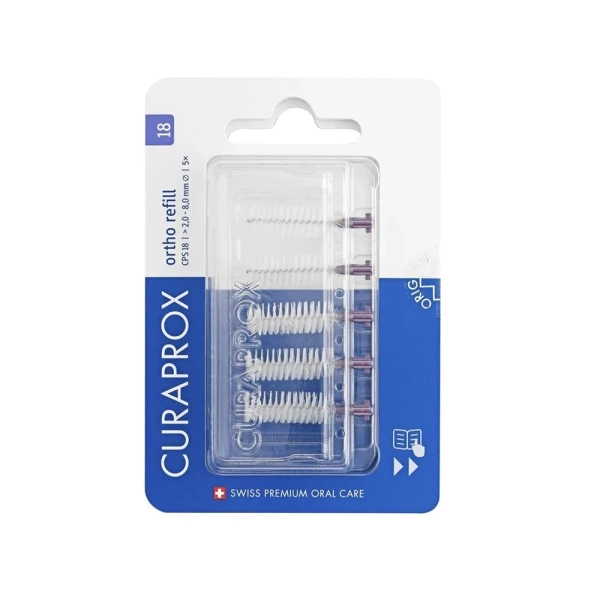 Hier sehen Sie den Artikel CURAPROX CPS 18 Ortho Interdent ref purple 5 Stk aus der Kategorie Zahnbürsten Interdental. Dieser Artikel ist erhältlich bei pedro-shop.ch