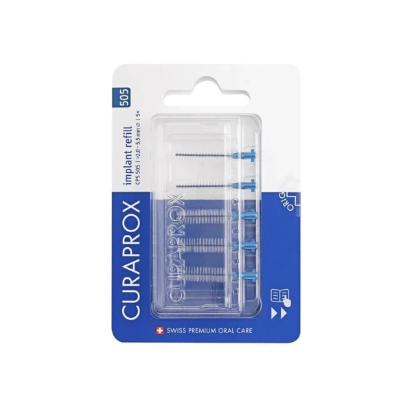 Hier sehen Sie den Artikel CURAPROX CPS 505 Implant Interdent ref blue 5 Stk aus der Kategorie Zahnbürsten Interdental. Dieser Artikel ist erhältlich bei pedro-shop.ch