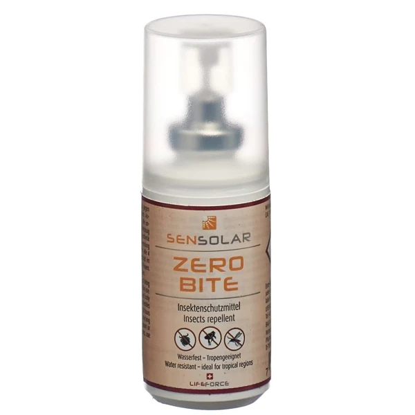 Hier sehen Sie den Artikel SENSOLAR Zero Bite Mücken & Zeckenschutz 30 ml aus der Kategorie Insektenschutz feste und flüssige Form. Dieser Artikel ist erhältlich bei pedro-shop.ch