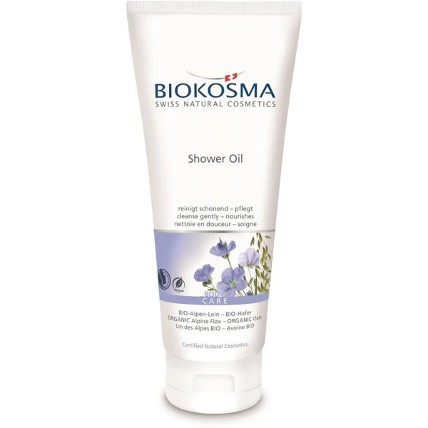 BIOKOSMA Shower Oil BIO-Alp Lein BIO-Hafer 200 ml