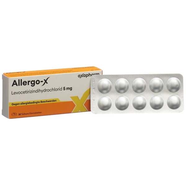 Hier sehen Sie den Artikel ALLERGO-X Filmtabl 5 mg 30 Stk aus der Kategorie Arzneimittel der Liste D. Dieser Artikel ist erhältlich bei pedro-shop.ch