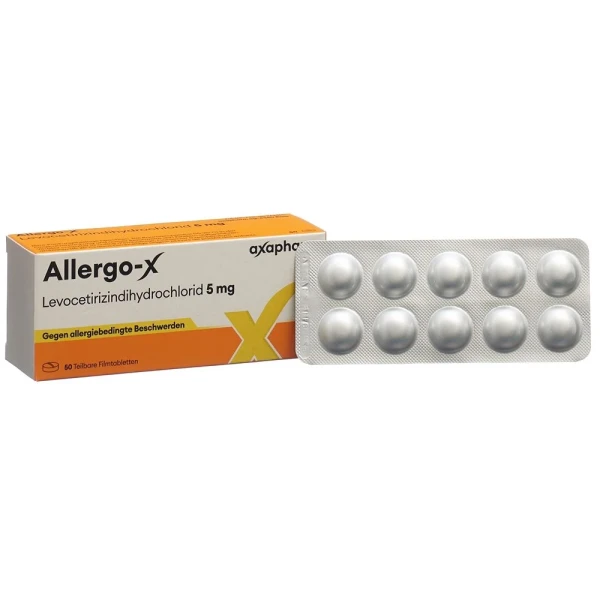 Hier sehen Sie den Artikel ALLERGO-X Filmtabl 5 mg 50 Stk aus der Kategorie Arzneimittel der Liste D. Dieser Artikel ist erhältlich bei pedro-shop.ch